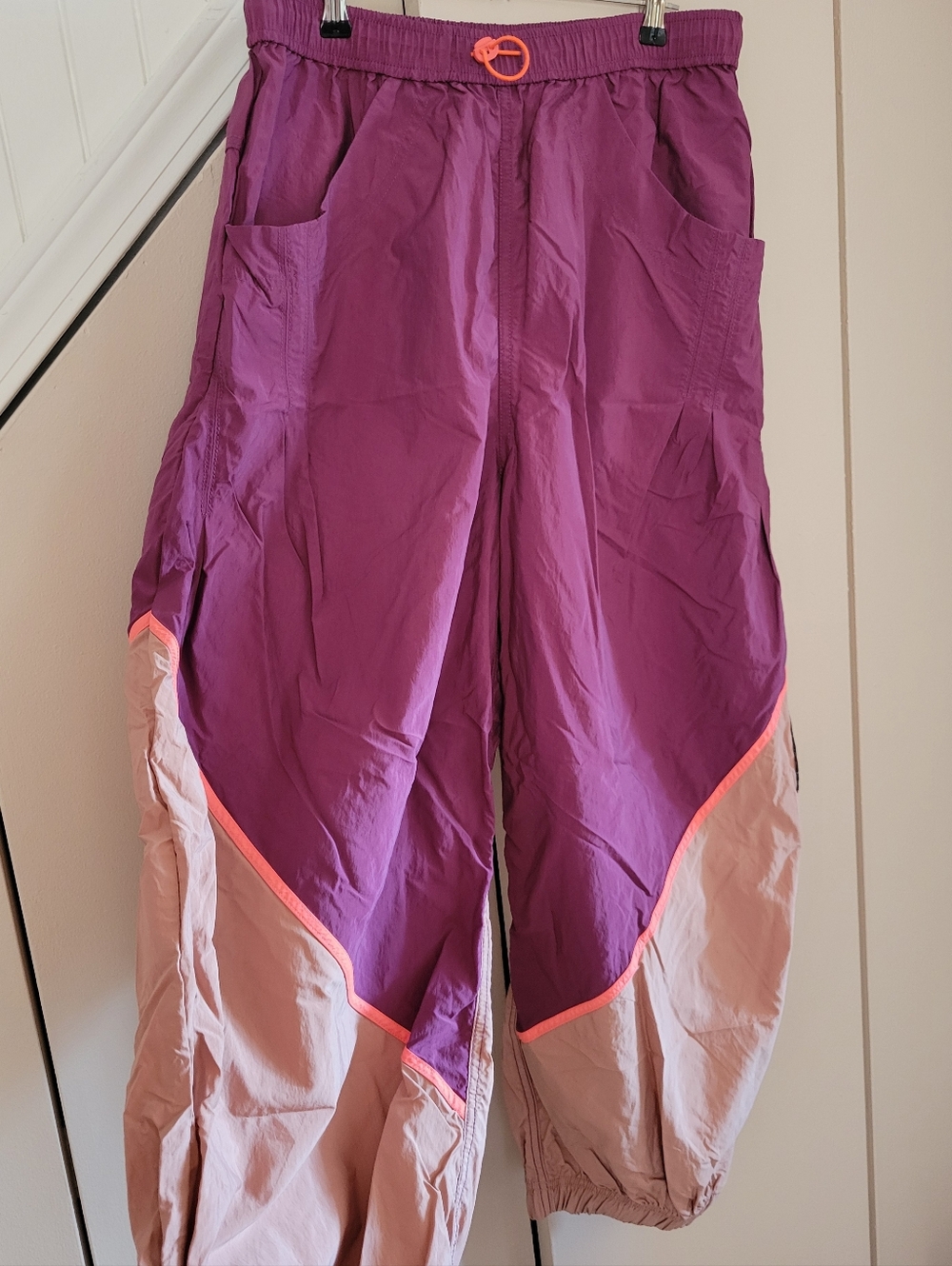 Free People FP Movement Freeflow Pants Size Med Mulberry Combo Pink - Picture 4 of 9